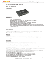 Hank HDMI 1.3 Switcher 5x1, 1080p Specification