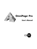 Nuance OMNIPAGE PRO 10 User manual