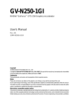 Gigabyte GV-N250-1GI User manual