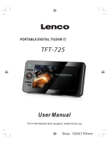 Lenco TFT-725 User manual