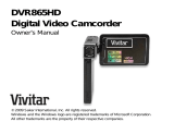 Vivitar DVR 865HD User manual