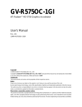 Gigabyte GV-R575SL-1GI User manual