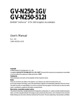 Gigabyte GV-N250-1GI User manual