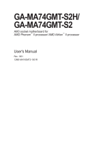 Gigabyte GA-MA74GMT-S2 User manual