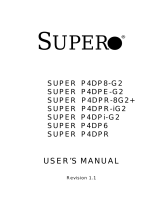 Supermicro SUPER P4DPR-iG2 User manual