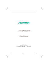 ASROCK P55 DELUXE3 - User manual