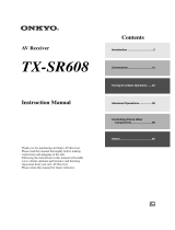 ONKYO TX-SR608 Owner's manual