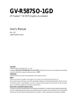 Gigabyte GV-R587SO-1GD User manual