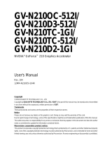 Gigabyte GV-N210D2-1GI User manual