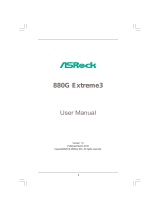 ASROCK 880G EXTREME3 - V1.0 User manual