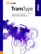 Fontlab TransType Pro 3.0.2 User manual