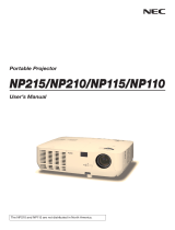 NEC NP210 User manual