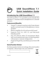SIIG USB SoundWave 7.1 Installation guide