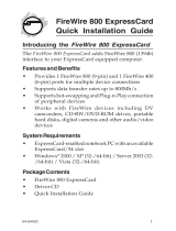 SIIG FireWire 800 ExpressCard User manual