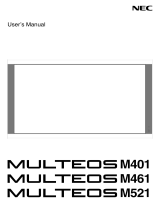 NEC M521 User manual