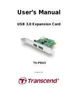 Transcend 2-Port USB 3.0 PCI-E Card User manual