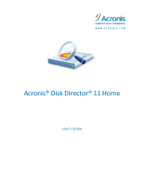 ACRONIS Disk Director 11 Home Owner's manual