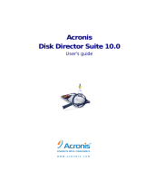 ACRONIS DISK DIRECTOR SUITE 10 User manual