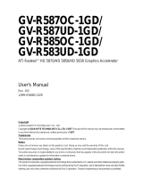 Gigabyte GV-R583UD-1GD User manual