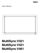 NEC MultiSync V421 Owner's manual