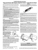 Draper Premier Operating instructions