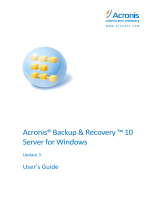 ACRONIS Backup & Recovery 10 Server f/ Windows w/ UR, NFR, Box, DEU User guide
