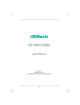 ASROCK G41MH USB3 User manual