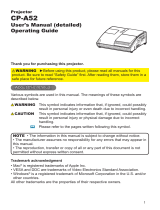 Hitachi CPA52 User manual