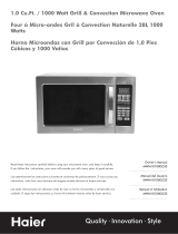 Haier MWM10100GCSS - SMALL Appliances - 1000 W Microwave User manual