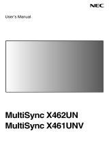 NEC MultiSync® X461UNV Owner's manual