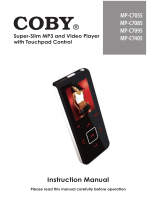 COBY electronic MP-C7085 - 1 GB Digital Player User manual