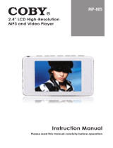 Coby MP-805 2GB User manual