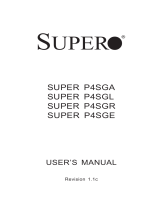 Supermicro SUPER P4SGL User manual