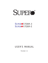 Supermicro X7DBR-3 User manual