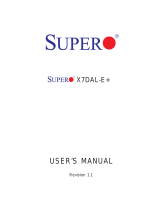 Supermicro X7DAL-E+ User manual