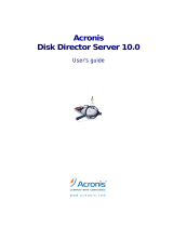 ACRONIS DISK DIRECTOR SERVER 10 Owner's manual
