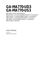 Gigabyte GA-MA770-UD3 User manual