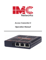 IMC Networks AccessConverter, TX/3 + FX-MM850-SC User manual