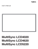 NEC MultiSync® LCD5220 Owner's manual