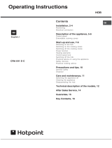 Hotpoint CRA 641 D C Operating instructions