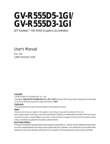 Gigabyte GV-R555D5-1GI User manual