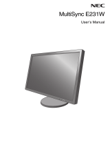 NEC E231W-BK User manual