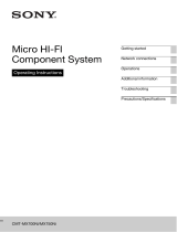 Sony CMT-MX700Ni Operating instructions