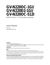 Gigabyte GeForce GT 220 User manual