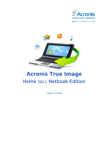 ACRONIS True Image Home 2011 Netbook Edition User guide