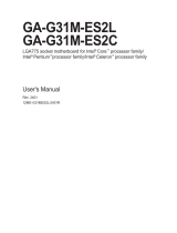 Gigabyte GA-G31M-ES2L User manual