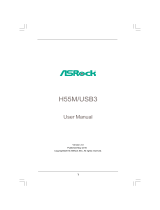 ASROCK H55USB3 R2.0 User manual