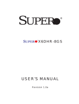 Supermicro X6DHR-8GS User manual