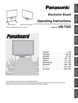 Panasonic 4 Screen Luxury Panaboard Operating instructions