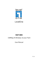 LevelOne WAP-6002 User manual